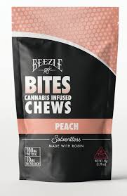 Photograph of product: Beezle Bites | Peach Solventless Rosin Chew Gummies 10pk I 100mg