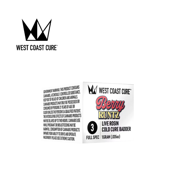 Photograph of product: BERRY RUNTZ 1G TIER 3 COLD CURE ROSIN BADDER
