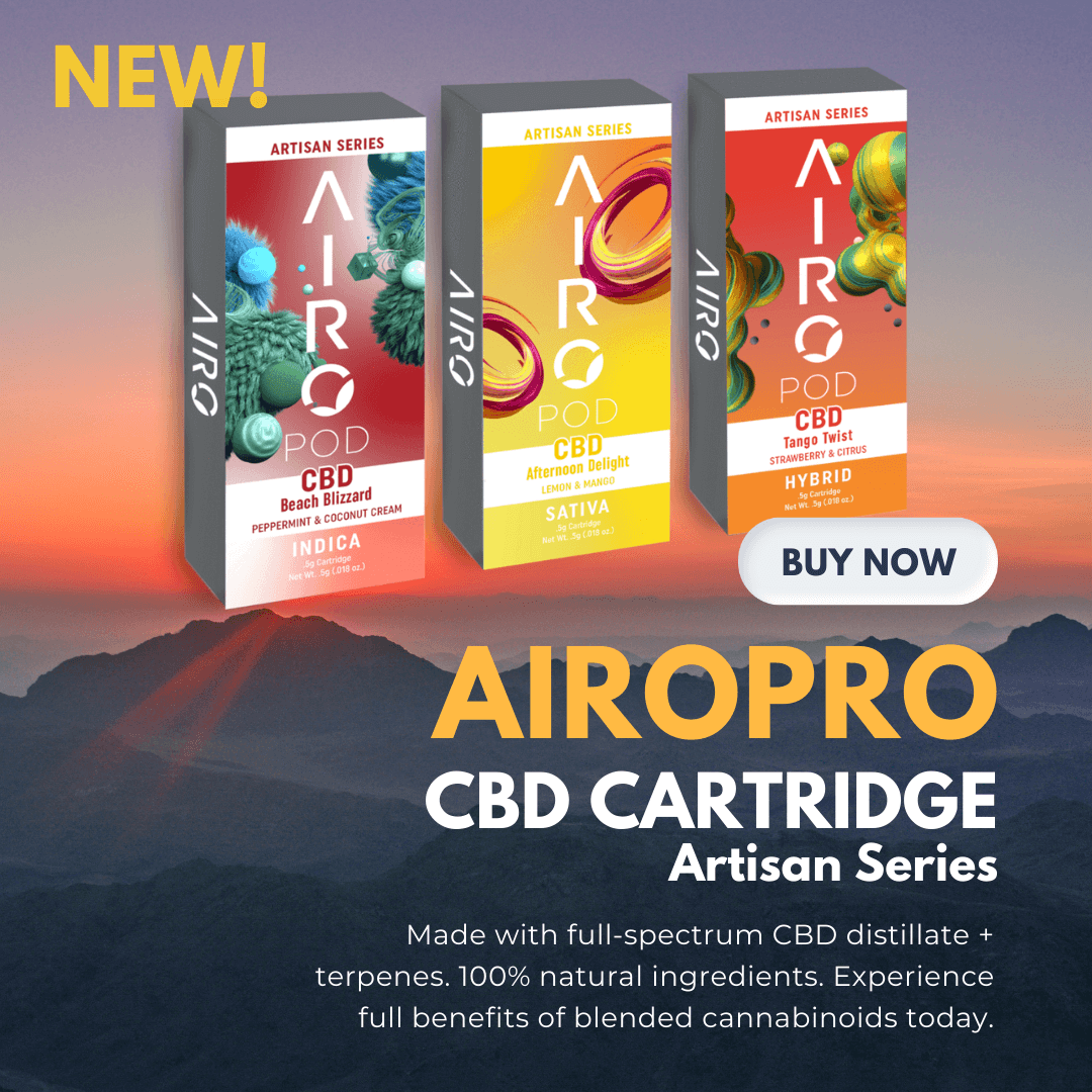 Photograph of product: VW188 | Airo | CBD | Cartridge | Lemon Gasolina