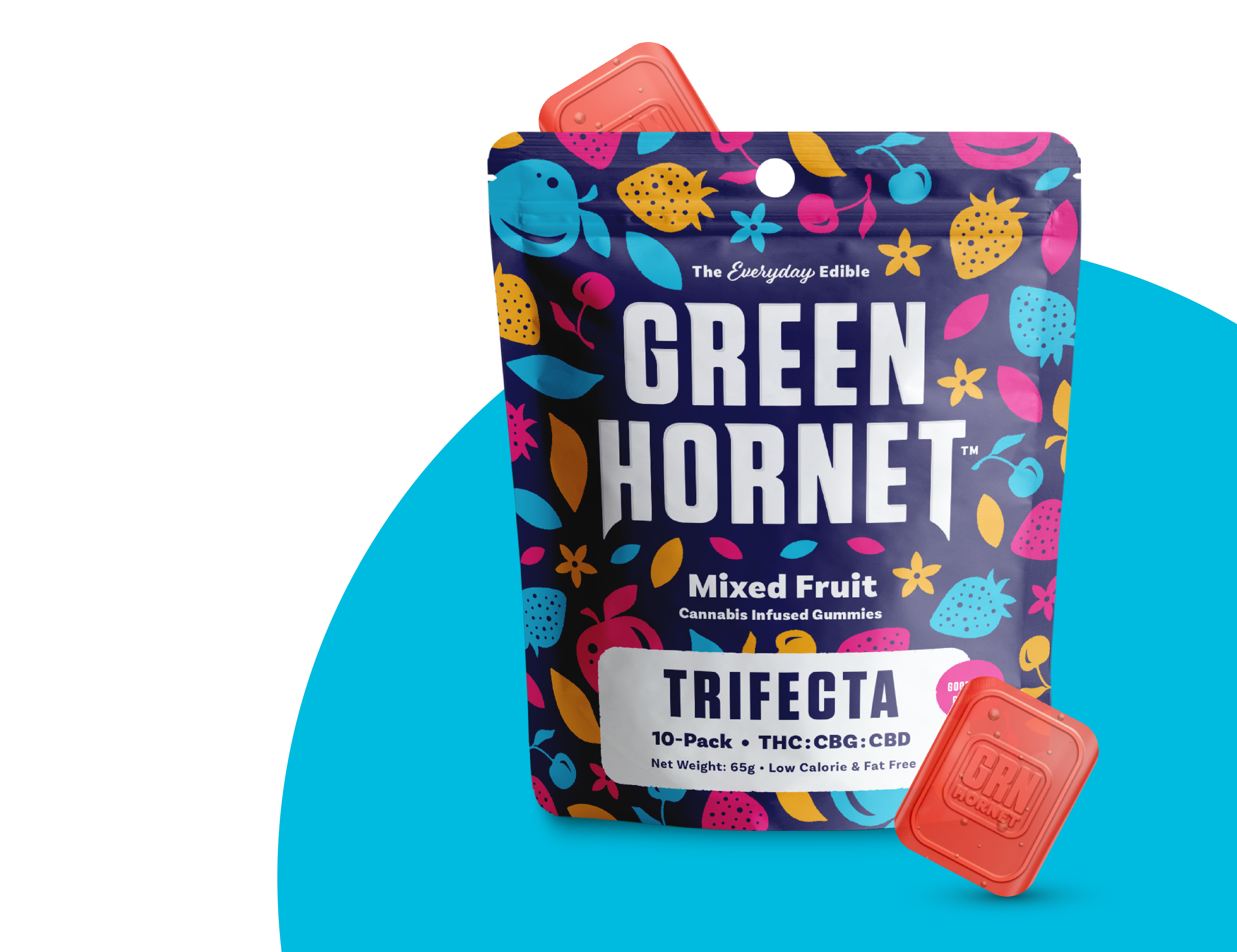 Photograph of product: Green Hornet | 100mg | Trifecta | CBG:CBD:TH-oui