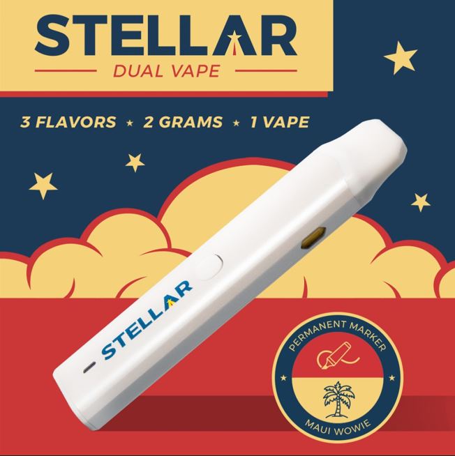 Photograph of product: Permanent Marker x Maui Wowie: Dual Disposable Vape
