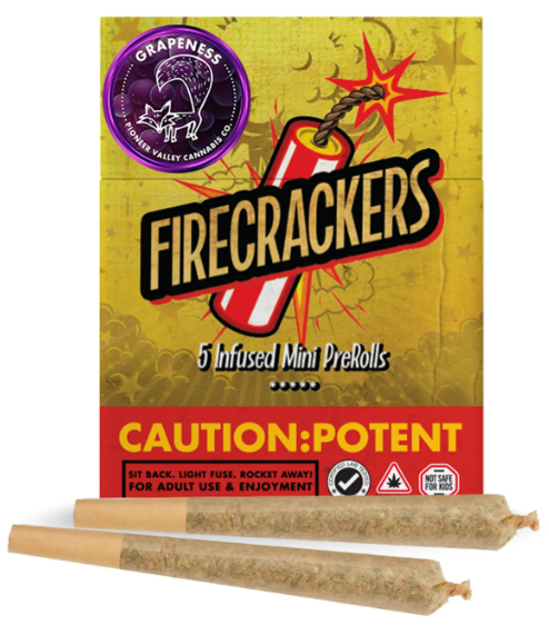 Photograph of product: Grapeness Infused 0.7g Pre-Roll | 5pk - Firecrackers