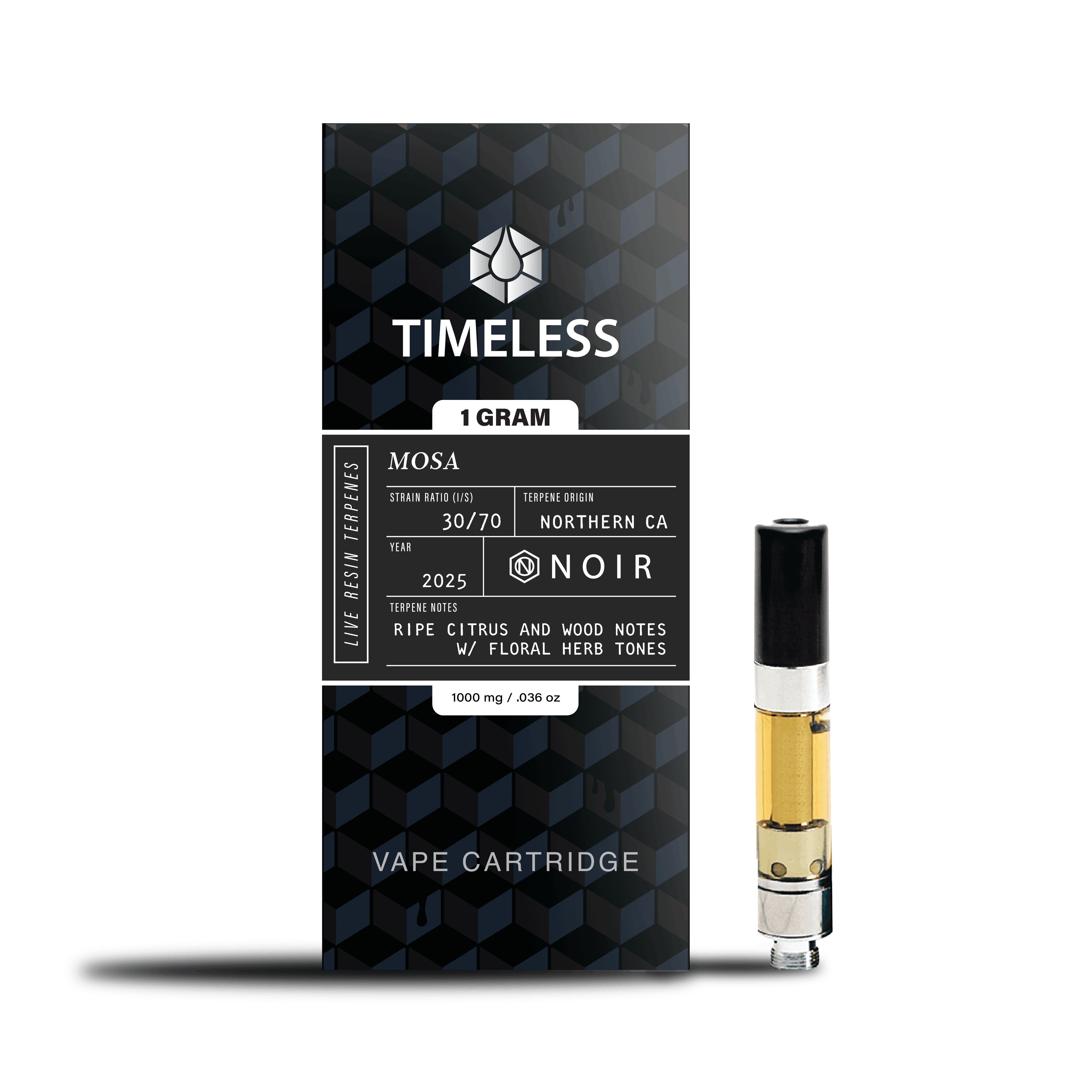 Photograph of product: NOIR Mosa Vape Cartridge | 1g - 