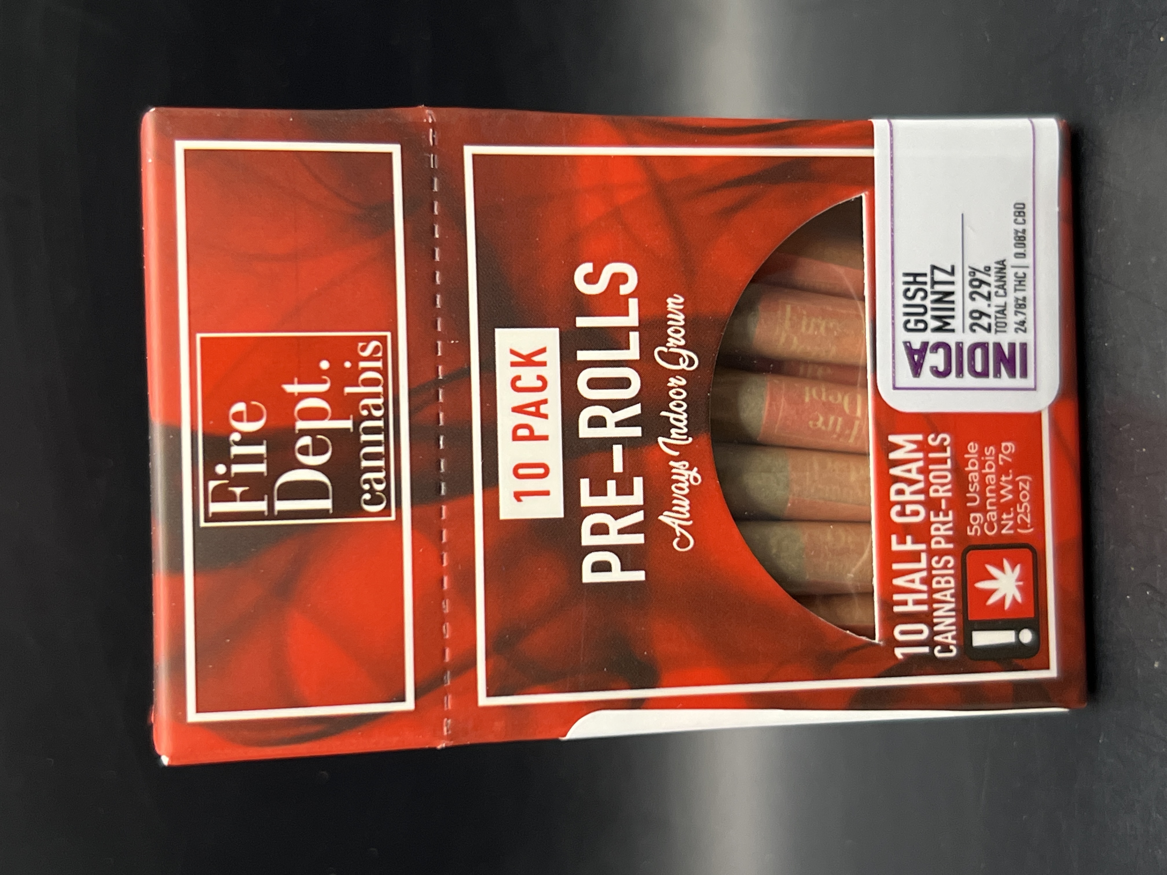 Photograph of product: Fire Dept. Gush Mintz Pre-Roll 10pk