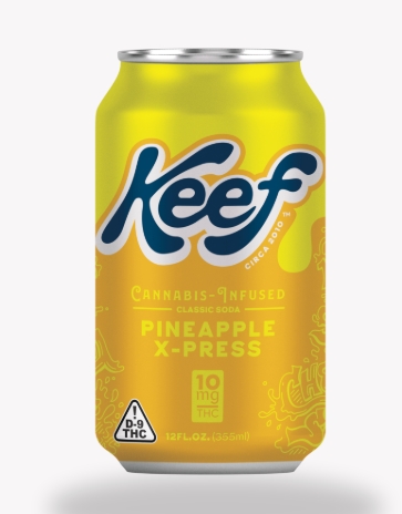 Photograph of product: Keef Soda - Pineapple X-Press - 10mg TH-oui