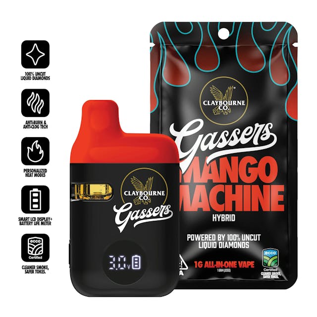 Photograph of product: Mango Machine 1g AIO Gassers Liquid Diamonds Vape - 