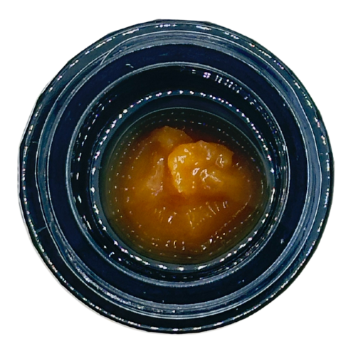 Photograph of product: Known. Candied Peaches Cold Cure Live Rosin 1g