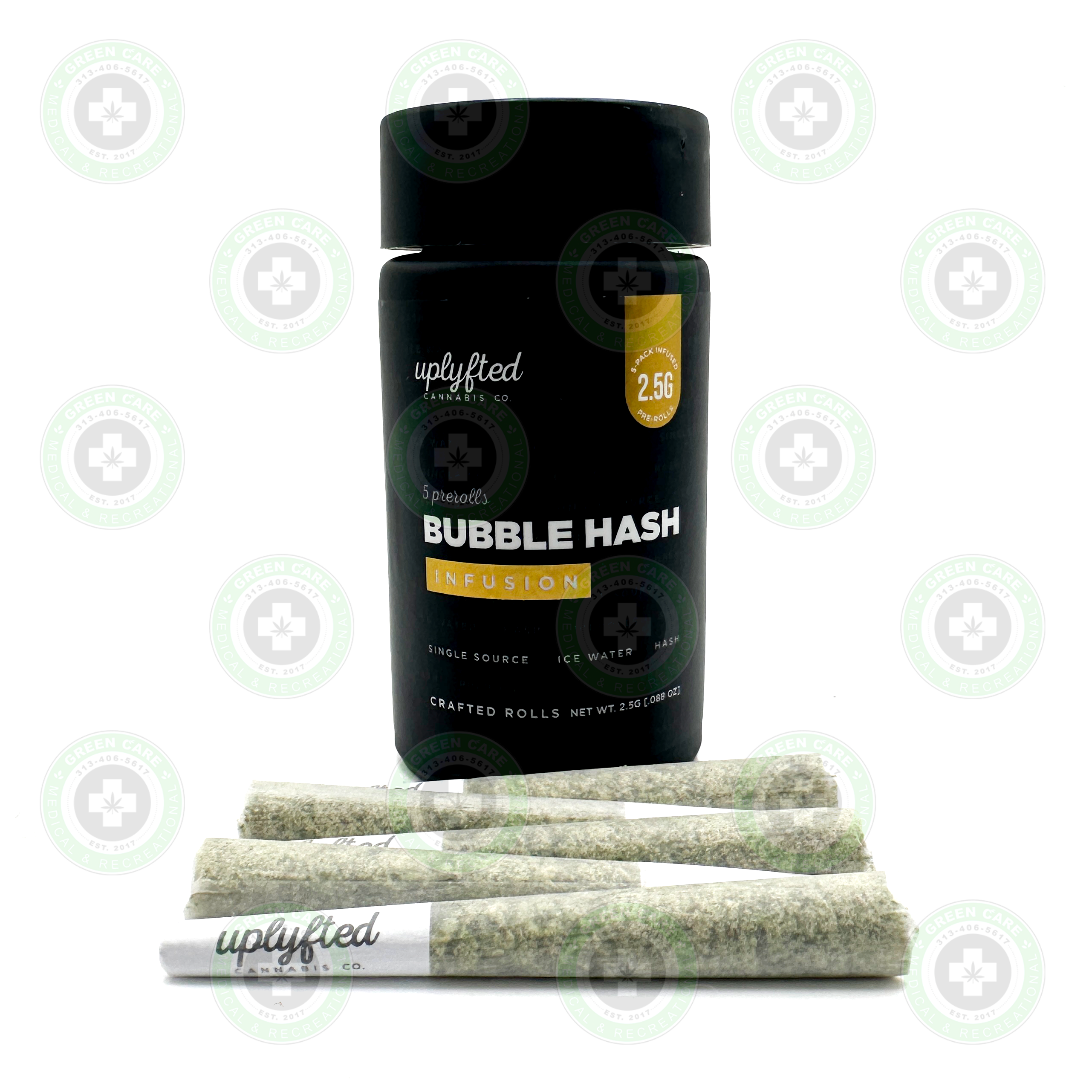 Photograph of product: Uplyfted - Grape Gas Bubble au chocolat Infused 5-Pack 0.5g Pre-Rolls