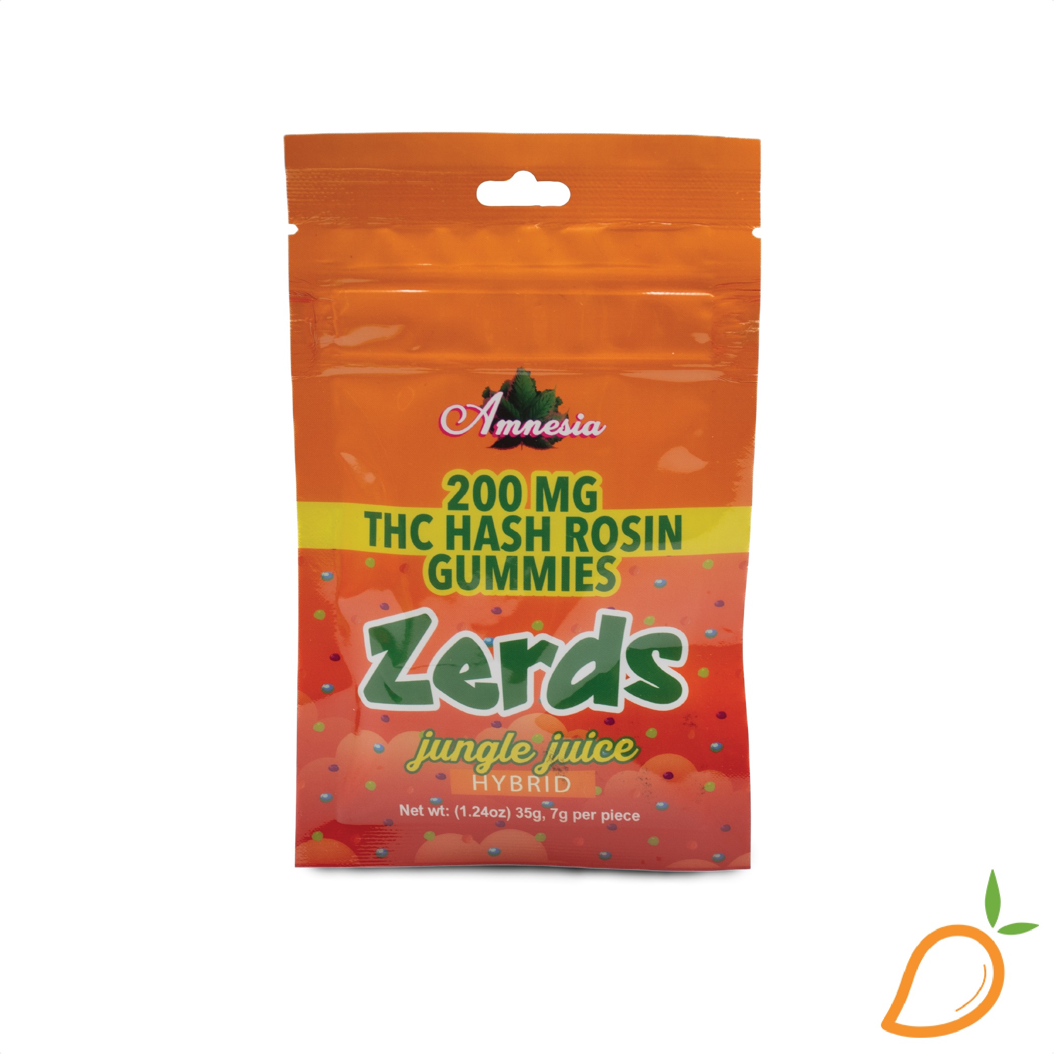 Photograph of product: 200mg Jungle Juice au chocolat Rosin Gummies Amnesia