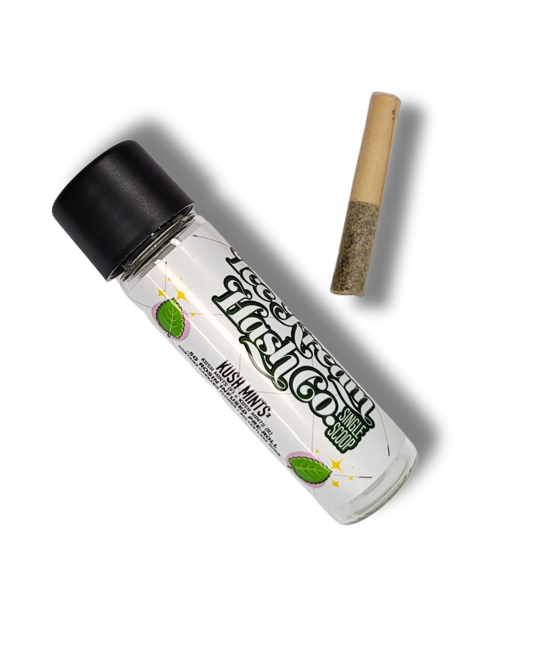 Photograph of product: 0.5G KUSH MINTS SQUARED ROSIN INFUSED PRE-ROLL