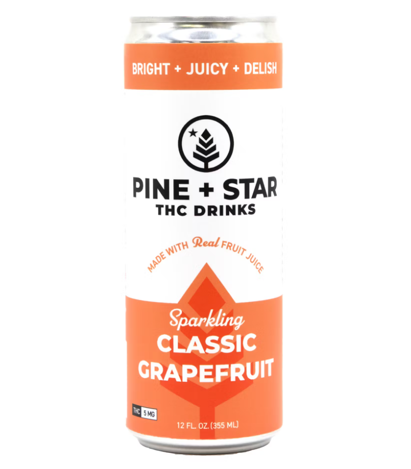 Photograph of product: Pine + Star Classic Grapefruit 5mg 12oz