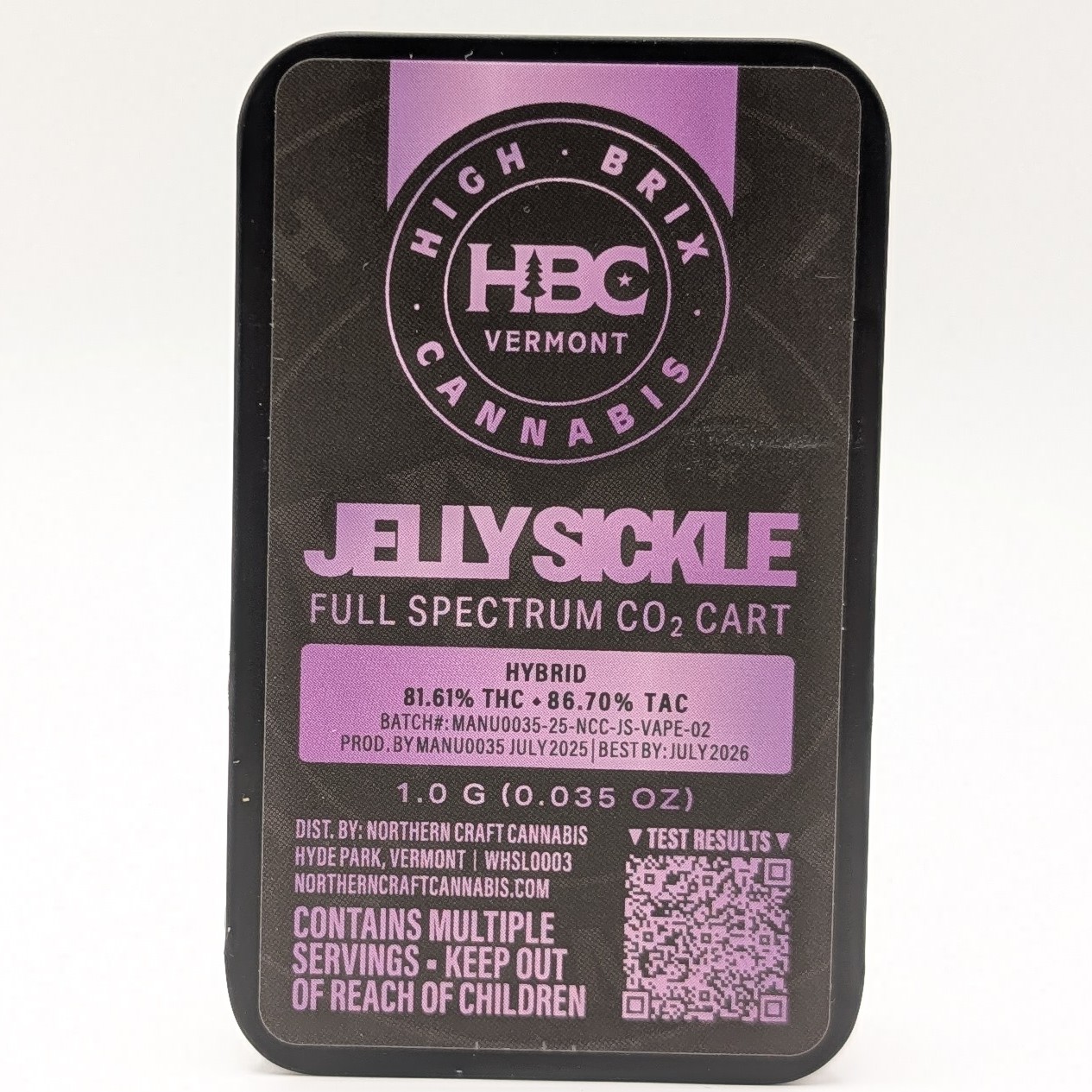 Photograph of product: Jelly Sickle 1g Full Spectrum Cart
