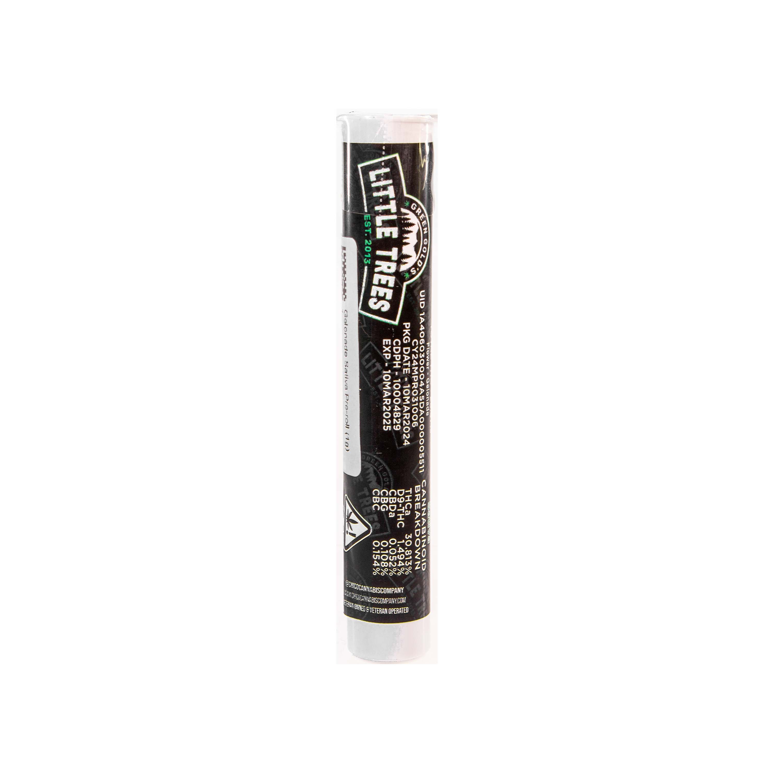 Photograph of product: Little Trees | Amnesia Haze Pre-roll (1g)