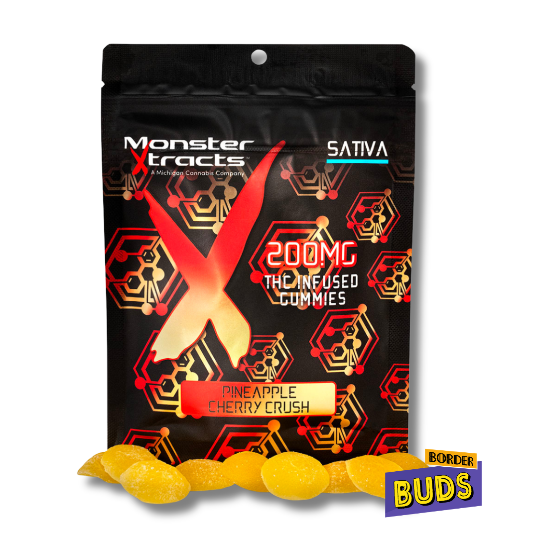 Photograph of product: Pineapple Cherry Crush | Monster Xtracts | 200mg | Gummies