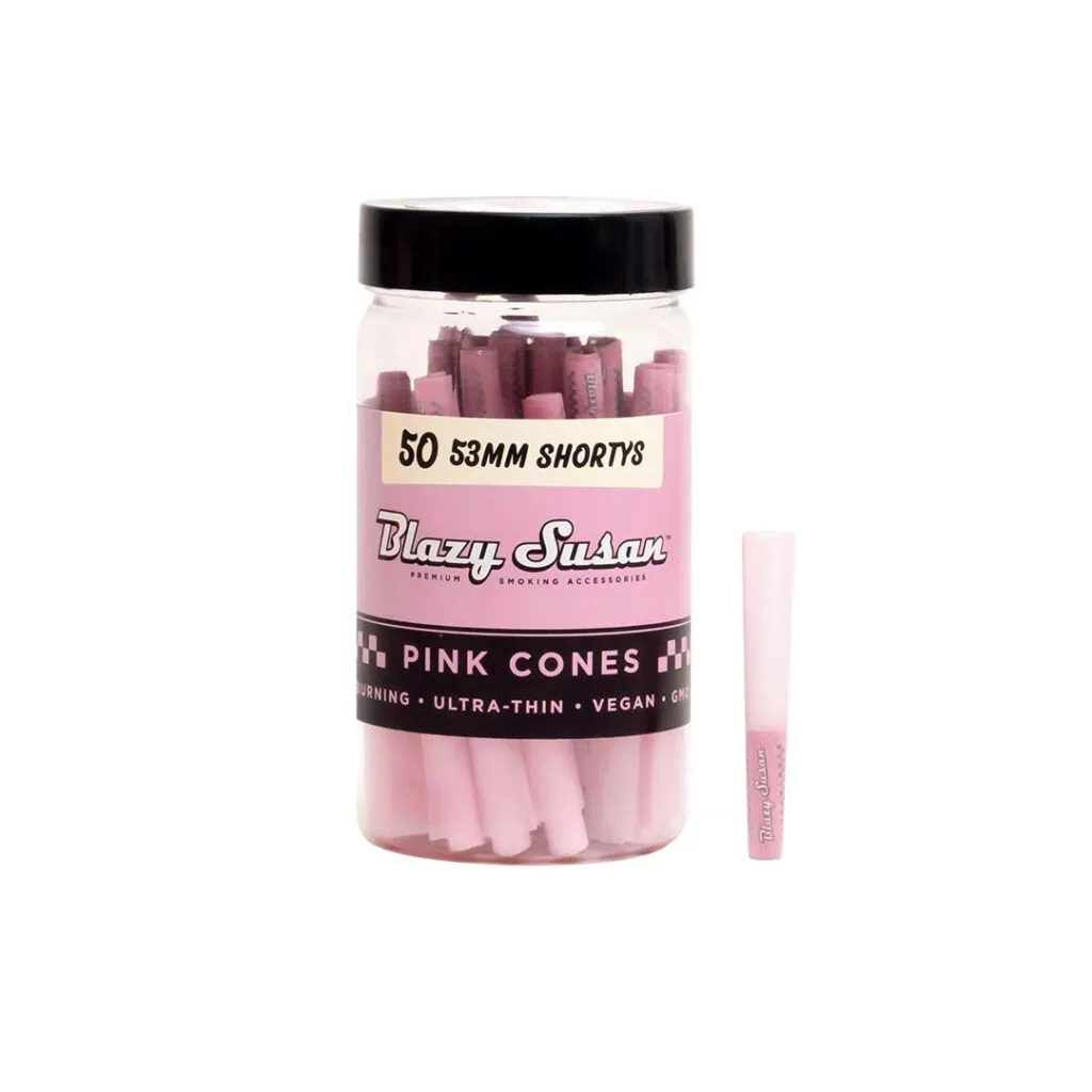 Photograph of product: Rolling Paper - Blazy Susan - Pink 53mm Shortys - 50pk