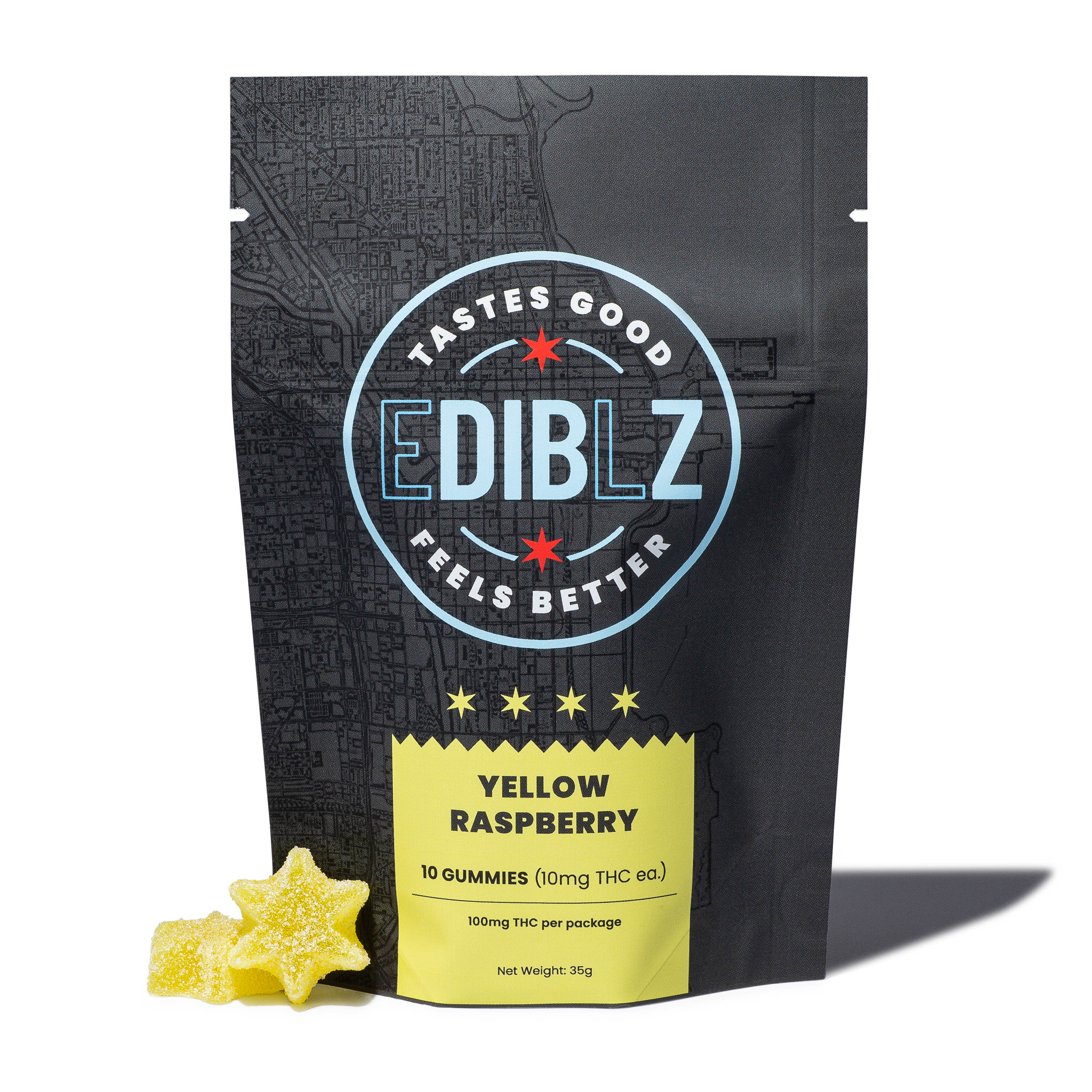 Photograph of product: CoC DIBZ Gummies - Yellow Raspberry 100mg (10pk)