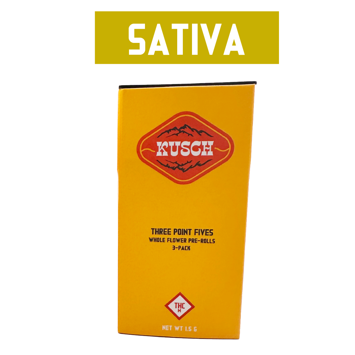 Photograph of product: KUSCH - SOUR G 0.5 GRAM PRE-ROLL 3 PACK