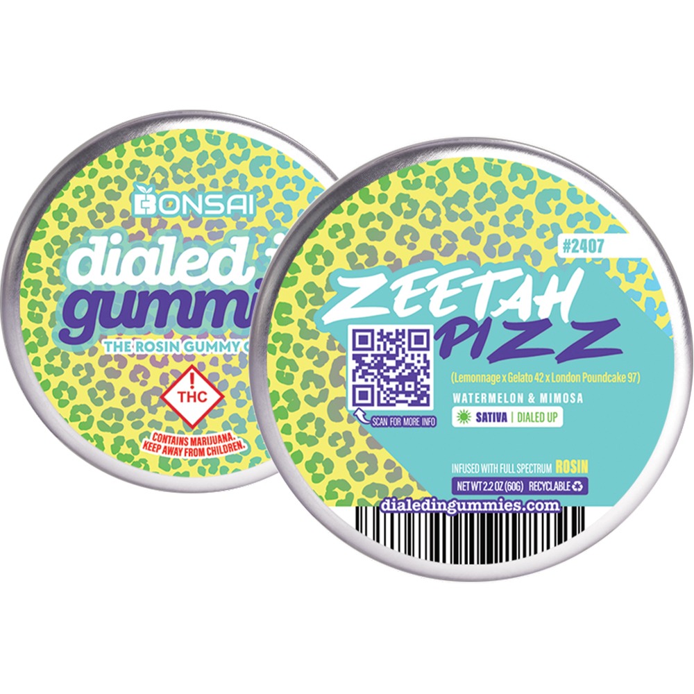 Photograph of product: Dialed In -  Rosin Gummies - Zeetah Pizz (Oui'd)