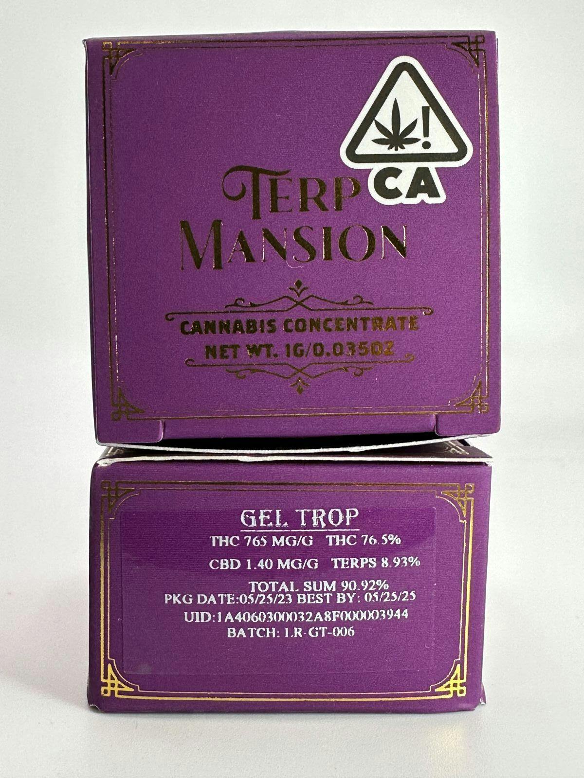 Photograph of product: Sale Terp Mansion 1g Gel X Trop Live Rosin 76%