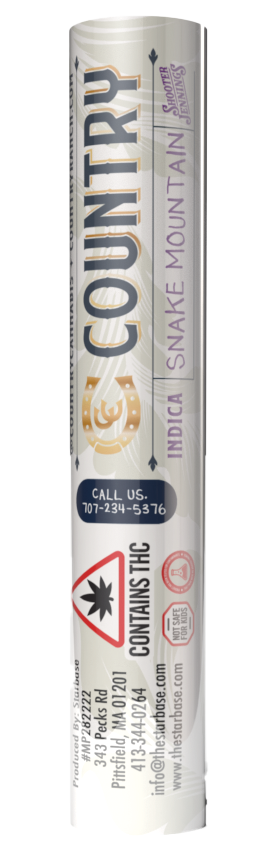 Photograph of product: Country - Snake Mountain - .6g Pre-Roll 6pk - Oui'd - 3.6g