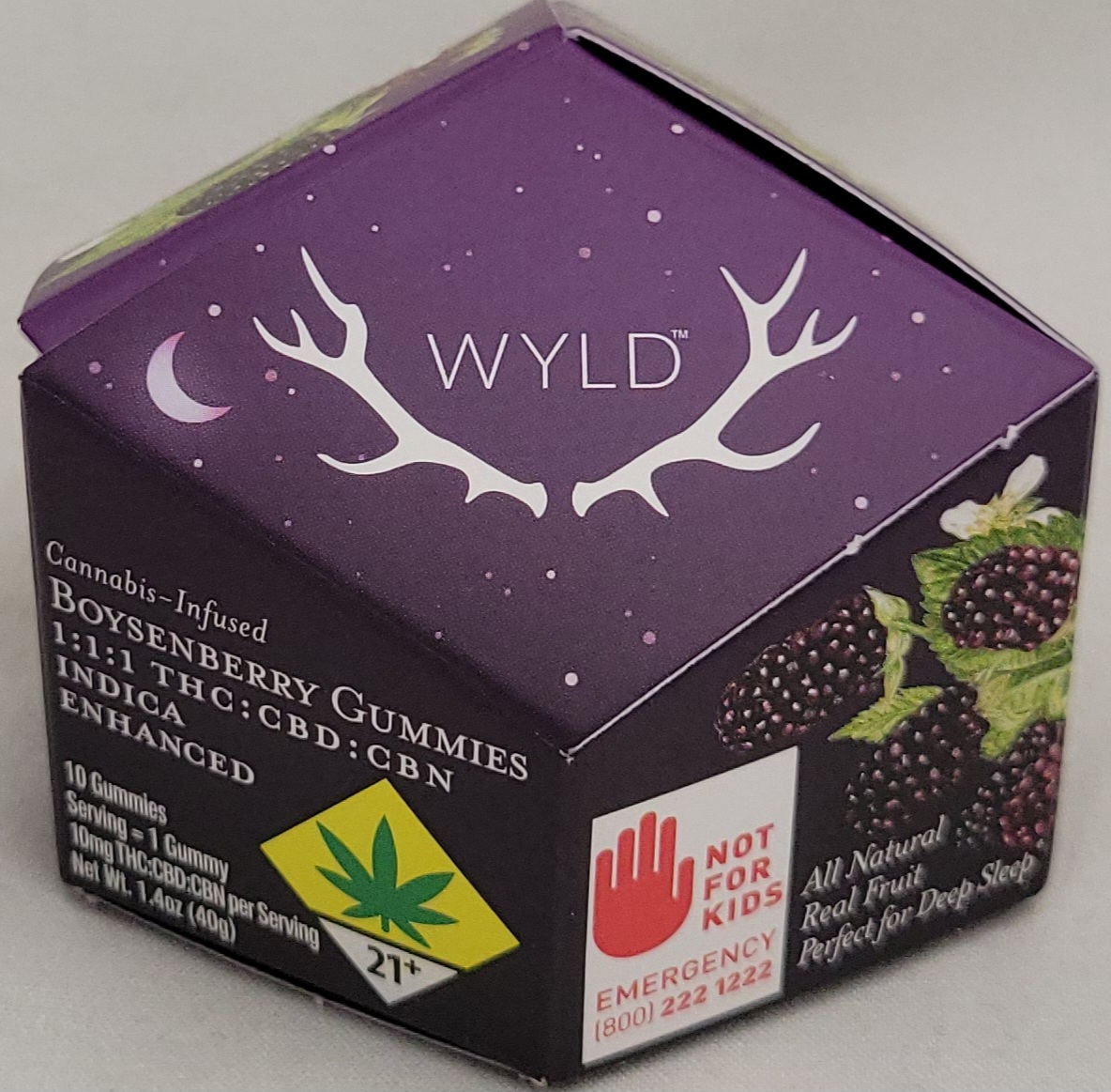 Photograph of product: Boysenberry 1:1:1 CBD:CBN:TH-oui | 10 Pack *General Use Compliant*