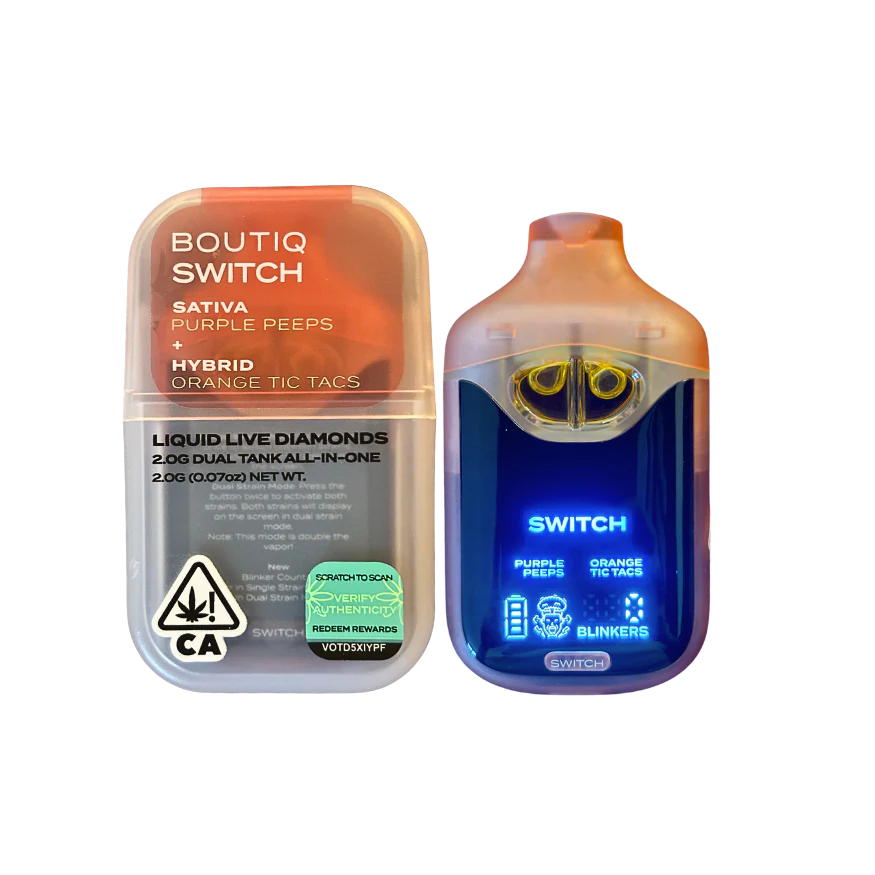 Photograph of product: Boutiq - Purple Peeps x Orange Tic Tacs (S-Hybrid) All-In-One Vape
