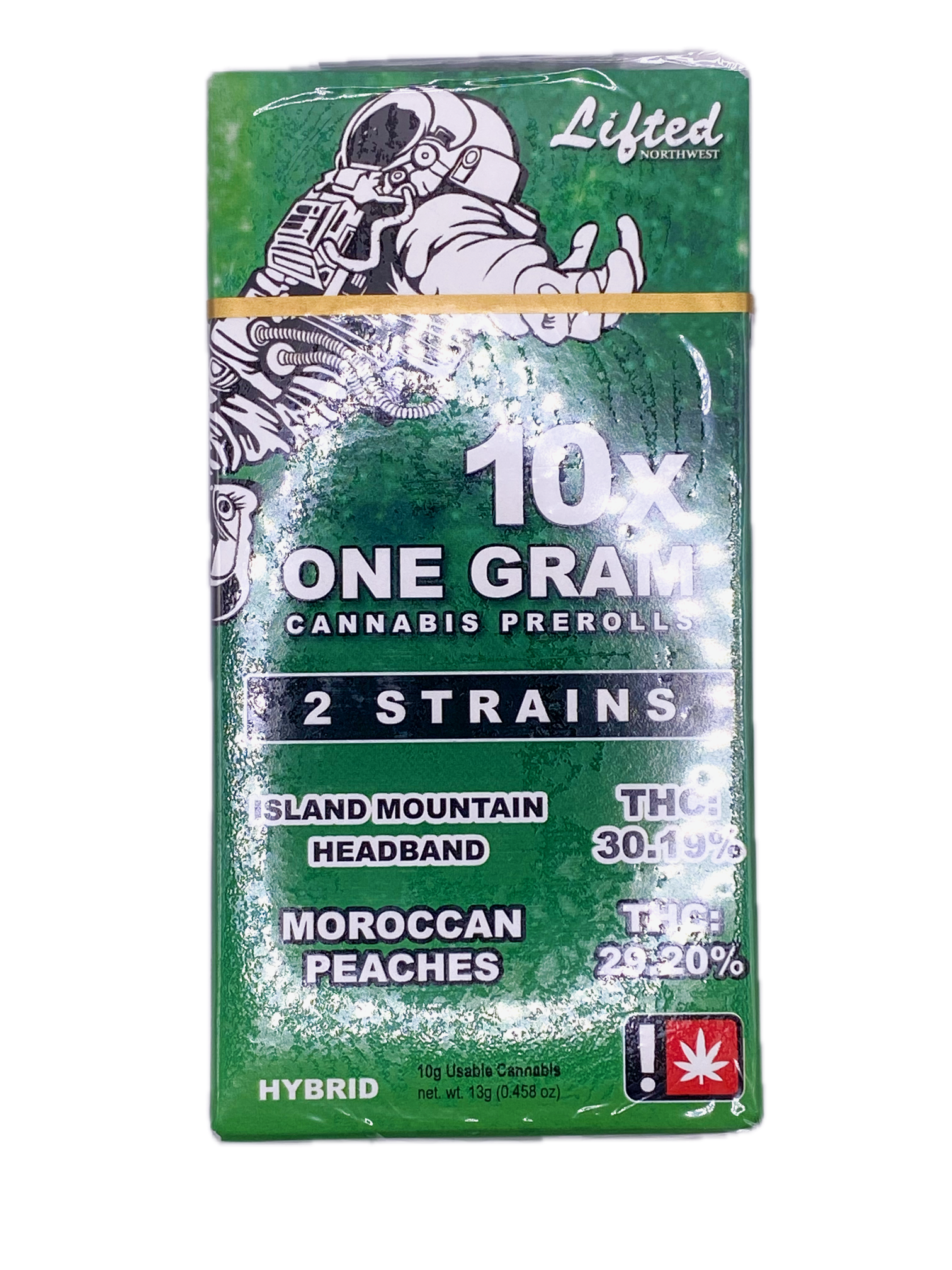 Photograph of product: LIFTED - PREROLL - 10PK - HYBRID - ISLAND MOUNTAIN HEADBAND & MAROCCAN PEACHES