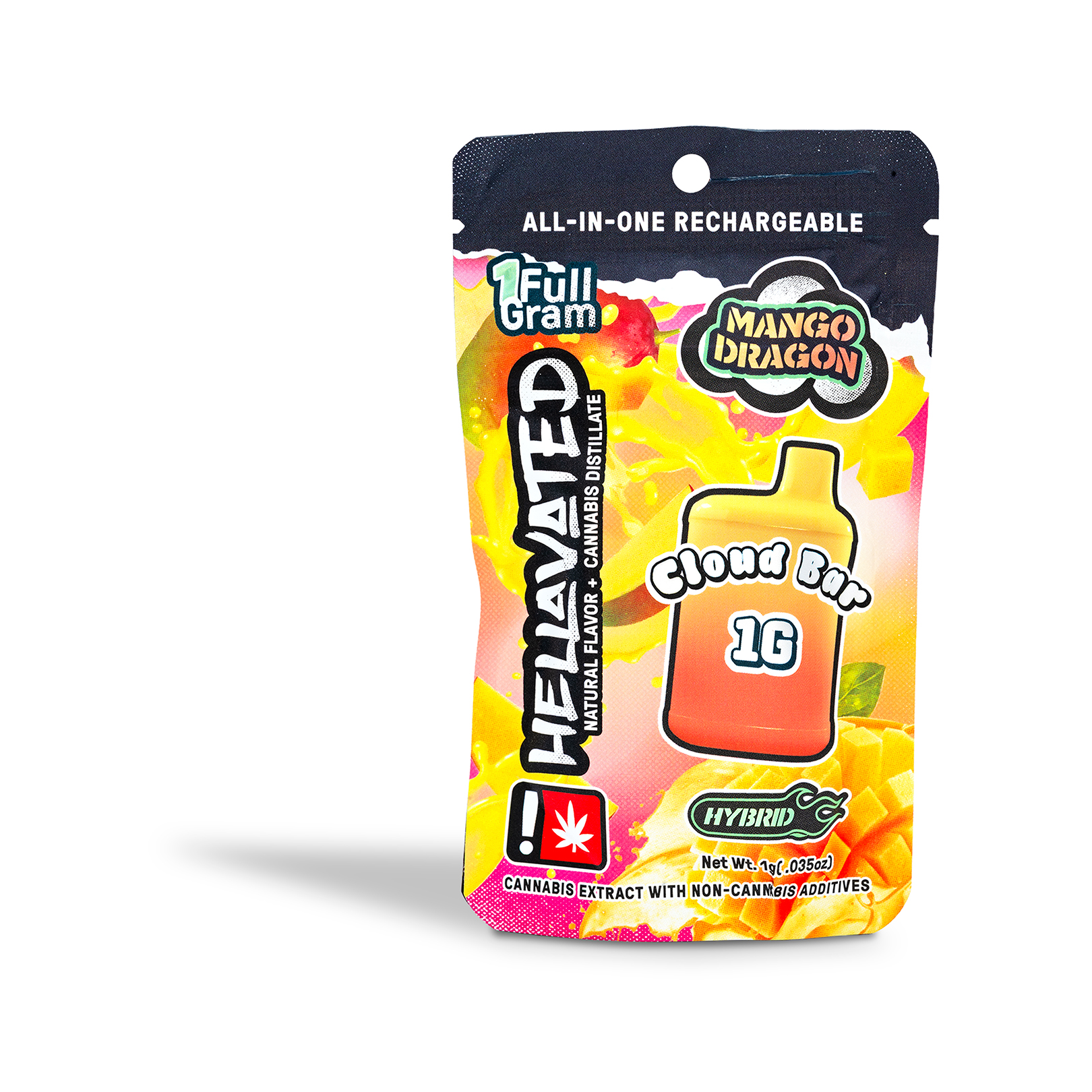 Photograph of product: Hellavated - Mango Dragon Cloud Bar Disposable Pod