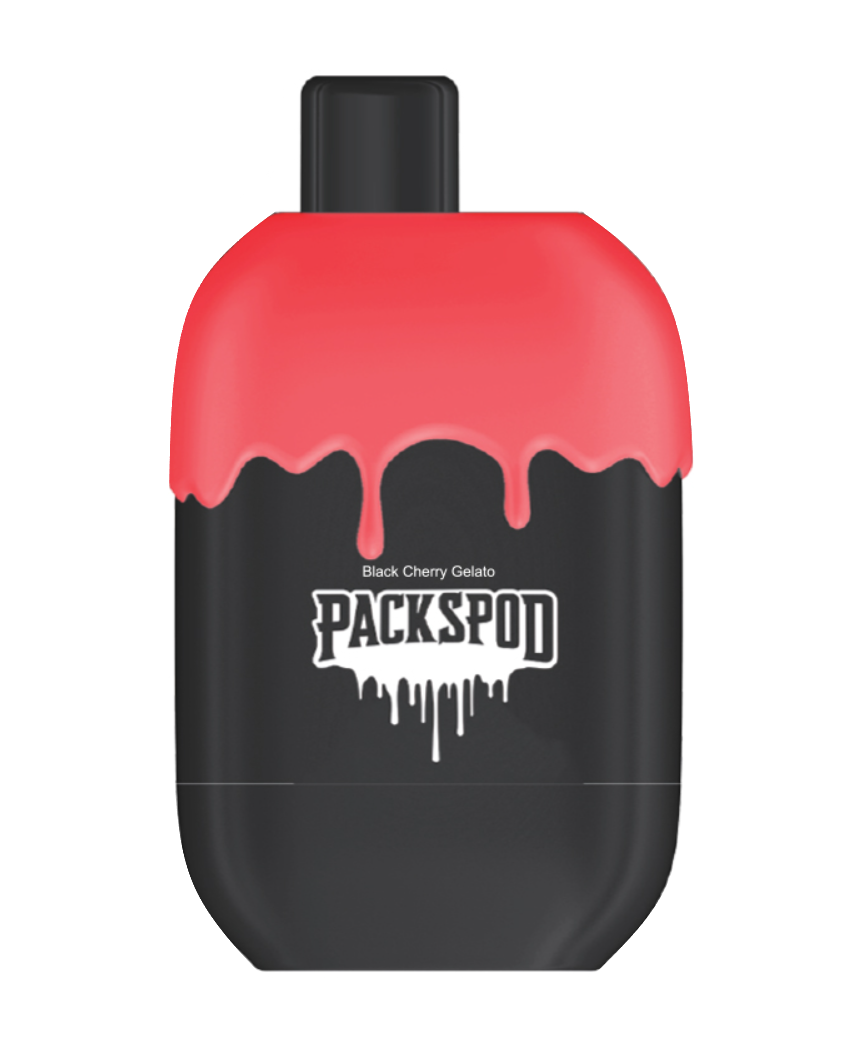 Photograph of product: Packwoods Black Cherry Gelato Live Resin Mini All-In-One Vape Rec