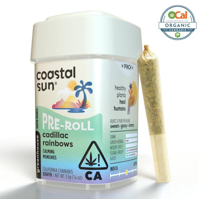 Photograph of product: Cadillac Rainbows | 0.35g Pre-Roll x 10pk