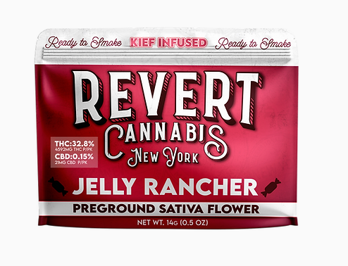 Photograph of product: Jelly Rancher - - Kief-Infused Ground Flower - Revert Oui'd - 14g