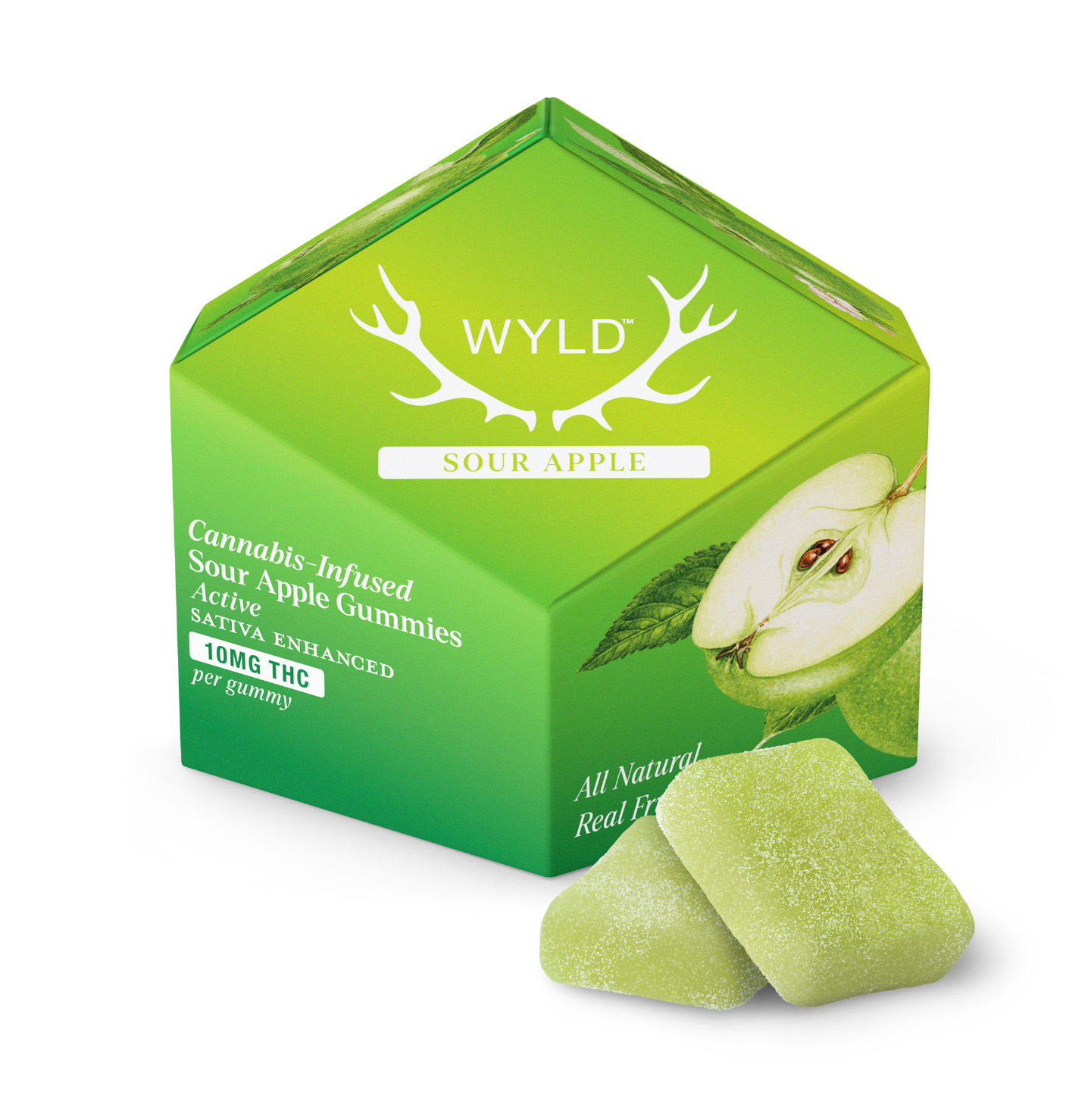 Photograph of product: Gummies | Sour Green Apple | Oui'd