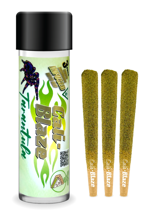 Photograph of product: Cali Blaze - Key Lime Pie - (3x1g) Infused Tarantula Pre-Rolls
