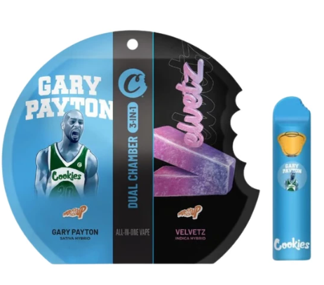 Photograph of product: COOKIES - GARY PAYTON X VELVETZ DUAL DISPOSABLE (1G) (IH)