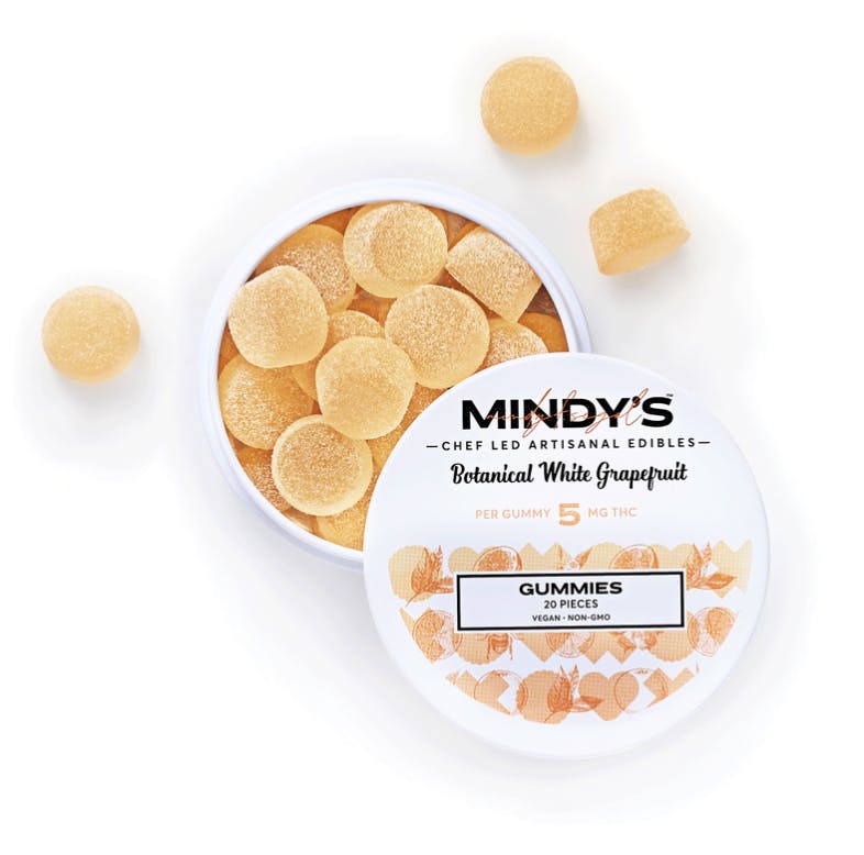 Photograph of product: Mindy's I Botanical White Grapefruit 20pk 5mg Gummies