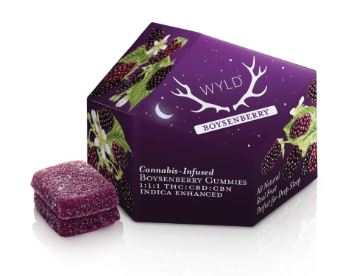 Photograph of product: (55835) 1:1:1 100mg Boysenberry Gummies