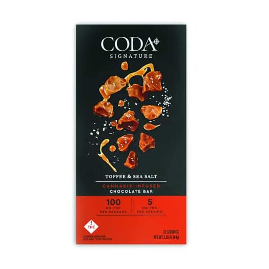 Photograph of product: Coda | Chocolate Bar | - 100mg | Toffee and Sea Salt