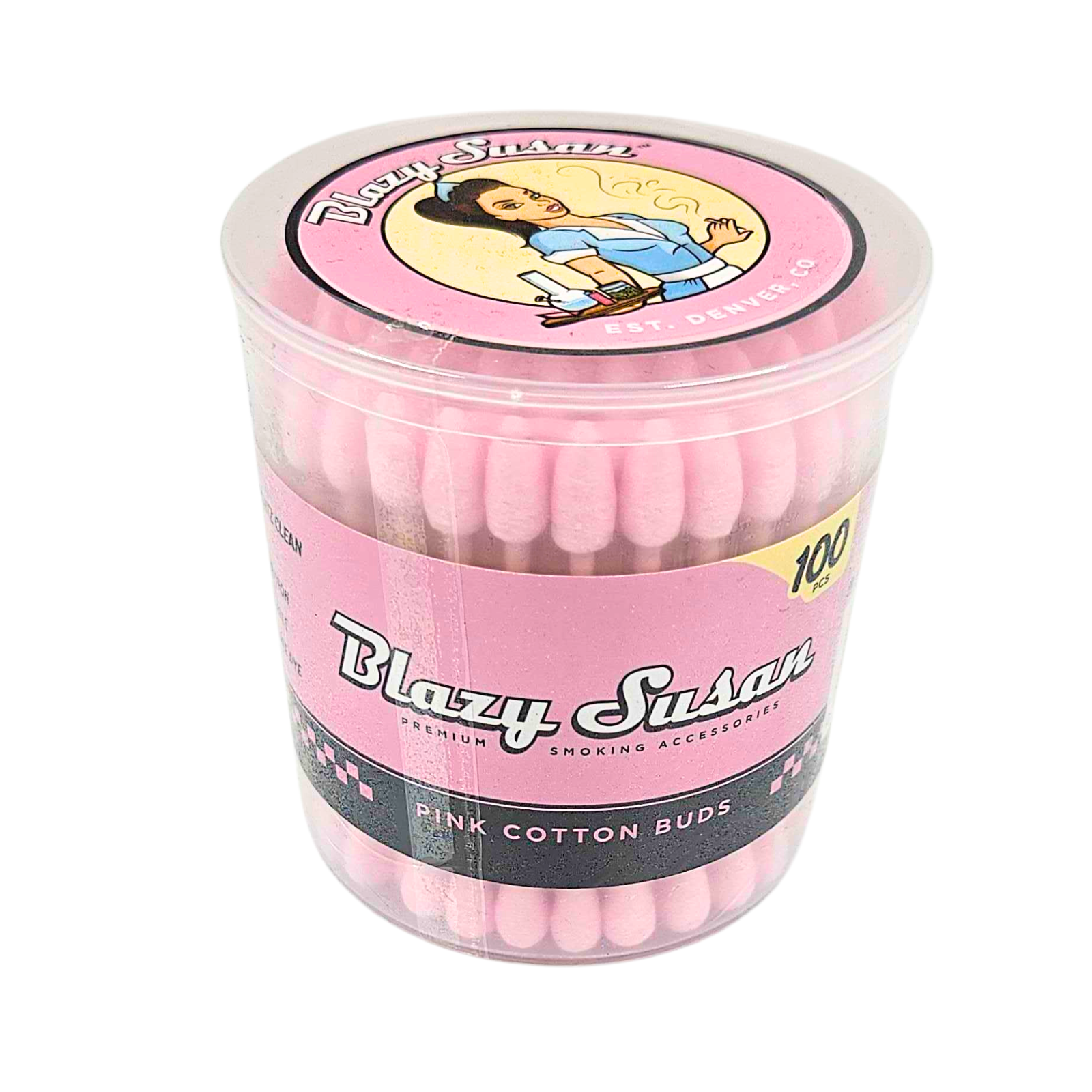 Photograph of product: BLAZY SUSAN | Accessory | Pink Cotton Buds | 100pk