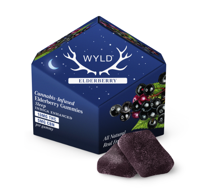 Photograph of product: Wyld Elderberry Gummies THC:CBN 2:1