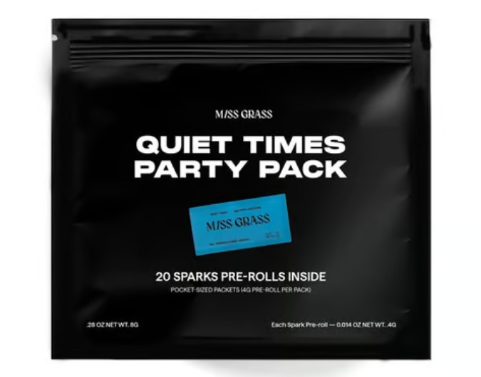 Photograph of product: Miss Grass Quiet Times (I) Preroll Party Pack .4g 20pk