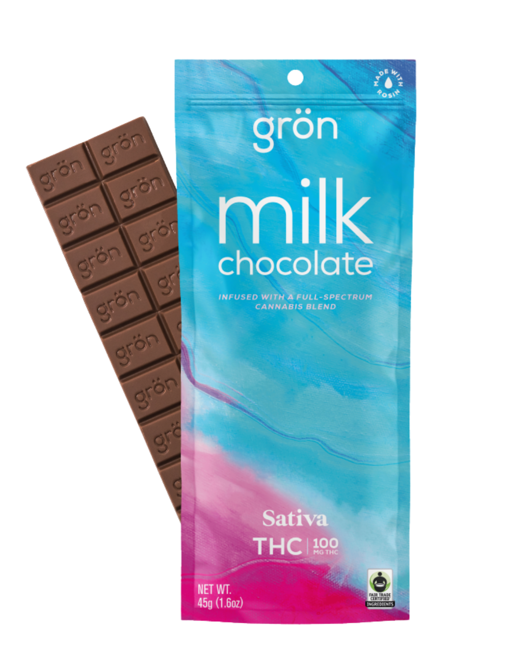 Photograph of product: Grn | Milk Chocolate | 100mg