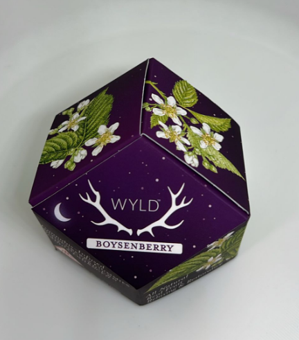 Photograph of product: WYLD (Oui'd Enhanced) Boysenberry Gummies TH-oui:CBD:CBN 100mg:100mg:100mg