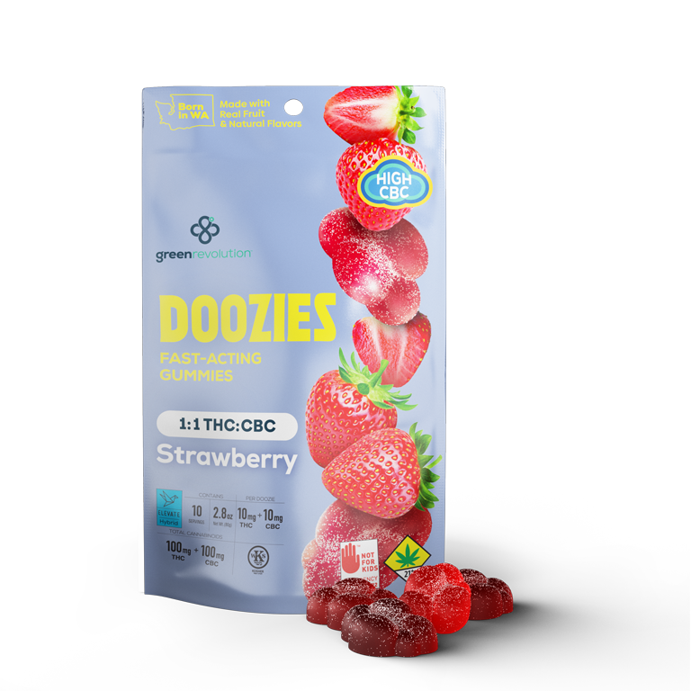 Photograph of product: Strawberry 1:1 TH-oui:CBC Doozies | 10-pack (DOH)