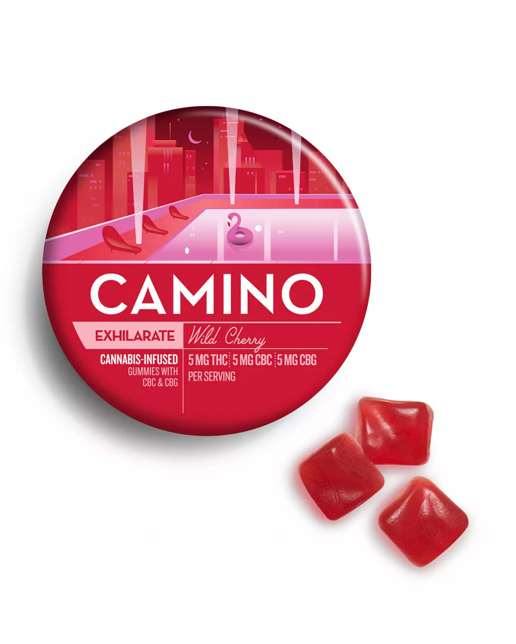 Photograph of product: Camino | Wild Cherry | Exhilarate | 1:1:1 | 100mg