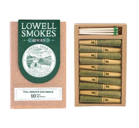 Photograph of product: Lowell | "Quick " Full Service Gas | Oui'd | Pre-Rolls | 10 Pack | 3.5g