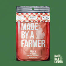 Photograph of product: Made By A Farmer - Peach - Pectin Gummies - 100mg