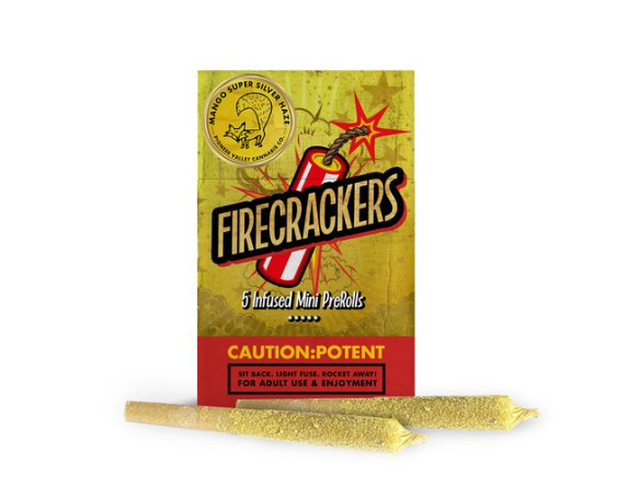Photograph of product: Firecrackers Mango Super Silver Haze 5pk Infused Prerolls