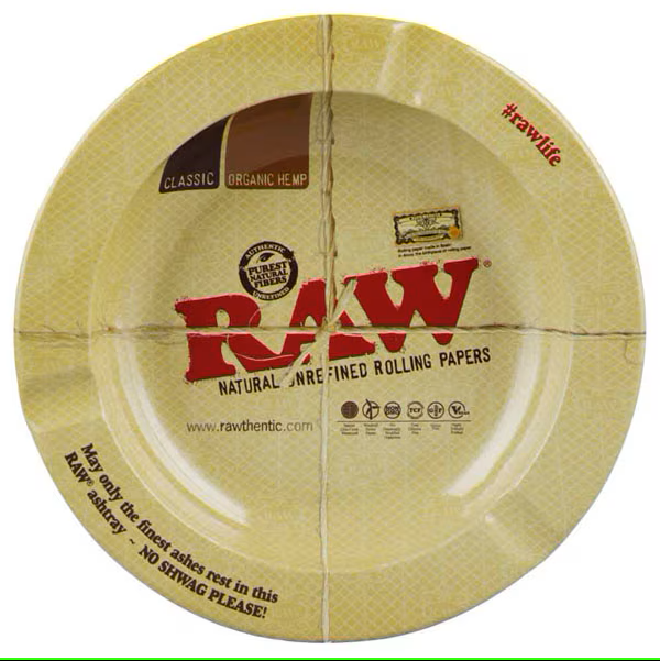 Photograph of product: Raw | Round Metal Ashtray | 5.5"