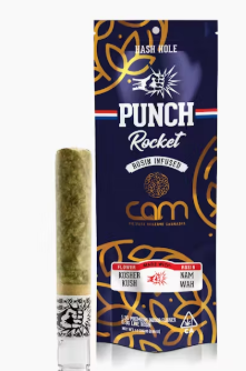 Photograph of product: Punch Extracts x CAM Rocket Kosher Kush x Nam Wam Infused Preroll 1.6g