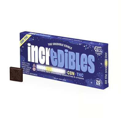 Photograph of product: Incredibles Chocolate: Snoozzzeberry | 100mg TH-oui | 20mg CBN | 10pk